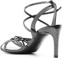 Del Carlo 85mm snakeskin-effect sandals Black - Thumbnail 2