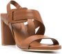 Del Carlo 95mm open-toe leather sandals Brown - Thumbnail 2