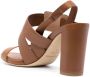 Del Carlo 95mm open-toe leather sandals Brown - Thumbnail 3