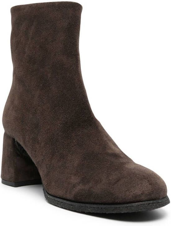 Del Carlo ankle 60mm block-heel boots Brown