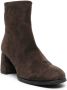 Del Carlo ankle 60mm block-heel boots Brown - Thumbnail 2