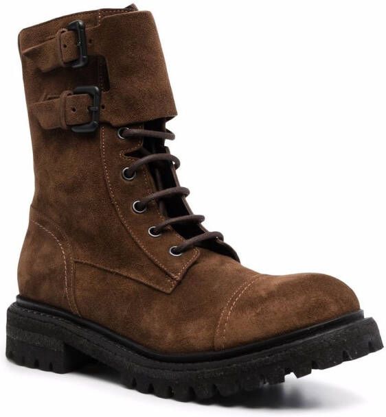 Del Carlo ankle lace-up boots Brown