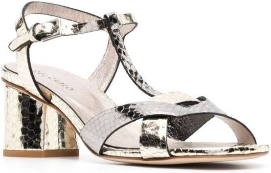 Del Carlo Ben 55mm open-toe sandals Silver
