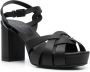 Del Carlo buckle-fastening calf-leather sandals Black - Thumbnail 2