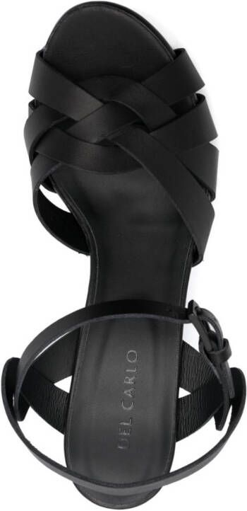 Del Carlo buckle-fastening calf-leather sandals Black