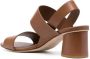Del Carlo 60mm double-strap leather sandals Brown - Thumbnail 3