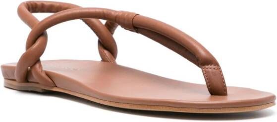 Del Carlo Dytt padded leather sandals Brown