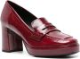 Del Carlo Holly 55mm leather pumps Red - Thumbnail 2