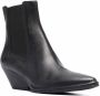 Del Carlo mid-heel leather boots Black - Thumbnail 2
