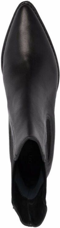 Del Carlo mid-heel leather boots Black