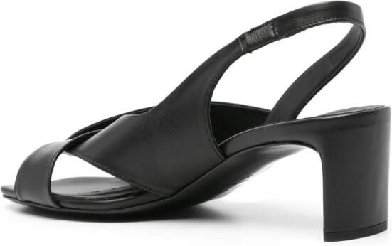 Del Carlo Moor 55mm leather sandals Black