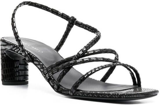 Del Carlo strappy 60mm heel sandals Black