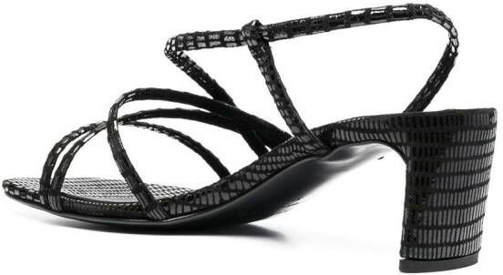 Del Carlo strappy 60mm heel sandals Black