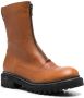 Del Carlo zipped ankle leather boots Brown - Thumbnail 2