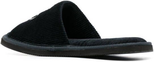 Desmond & Dempsey Sansindo tiger-print slippers Black
