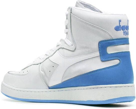 Diadora high-top panelled leather sneakers White