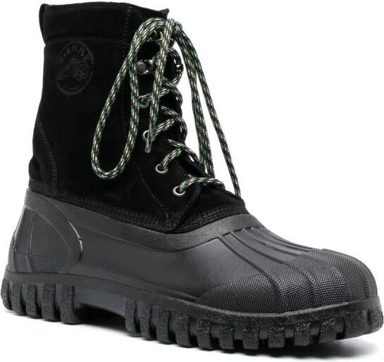 Diemme Anatra suede lace-up boots Black
