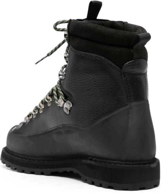 Diemme Everest panelled leather ankle boots Black