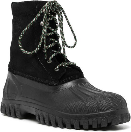 Diemme lace-up rubber -panel boots Black