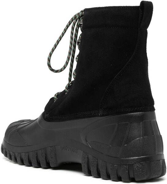 Diemme lace-up rubber -panel boots Black