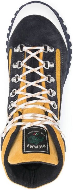 Diemme Onè Hiker panelled ankle boots Yellow