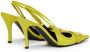 Diesel D-Venus 80mm leather slingback pumps Yellow - Thumbnail 3