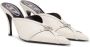 Diesel D-Electra 85mm leather mules White - Thumbnail 1