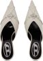 Diesel D-Electra 85mm leather mules White - Thumbnail 3