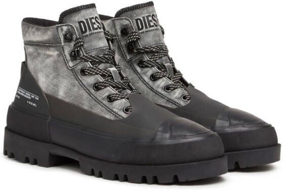Diesel D-Hiko X lace-up boots Grey