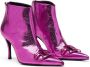 Diesel D-Venus 80mm leather ankle boots Pink - Thumbnail 2