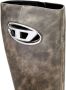 Diesel D-Venus logo-plaque leather boots Brown - Thumbnail 4
