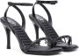 Diesel D-Vina 90mm patent-leather sandals Black - Thumbnail 2