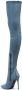 Diesel D-Yucca over-the-knee denim boots Blue - Thumbnail 3
