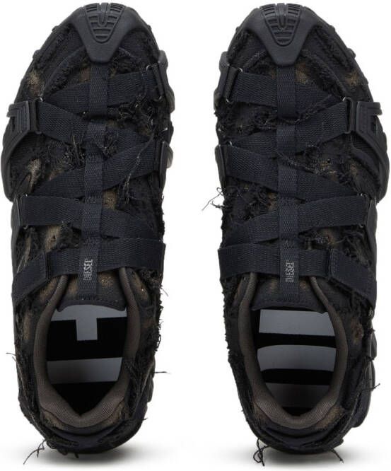 Diesel distressed-effect low-top sneakers Black