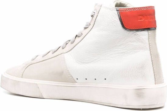 Diesel distressed high-top sneakers White