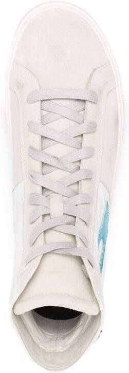 Diesel distressed high-top sneakers White