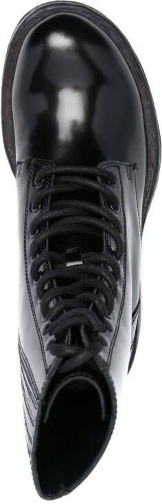 Diesel D-Hammer lace-up leather boots Black