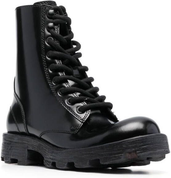 Diesel D-Hammer W lace-up leather boots Black