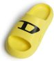 Diesel Kids logo-print chunky slides Yellow - Thumbnail 4