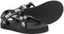 Diesel Kids logo-print flat sandals Black - Thumbnail 2