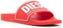 Diesel Sa-Mayemi Cc logo-embossed sildes Red - Thumbnail 2