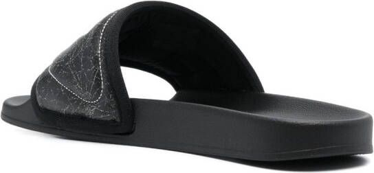 Diesel Mayemi logo-embroidered slides Black