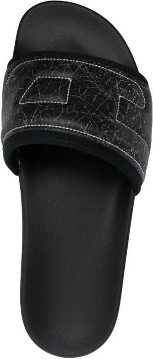 Diesel Mayemi logo-embroidered slides Black