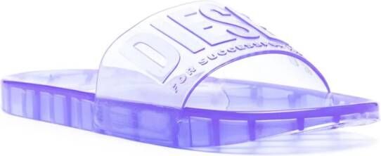 Diesel Sa-Karaibi logo-embossed slides Purple