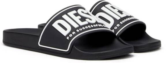 Diesel Sa-Mayemi Cc logo-embossed sildes Black