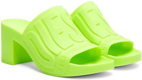 Diesel Sa-Pamela H logo-embossed sandals Green