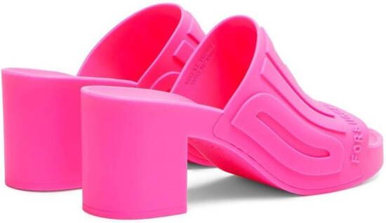 Diesel Sa-Pamela H logo-embossed sandals Pink