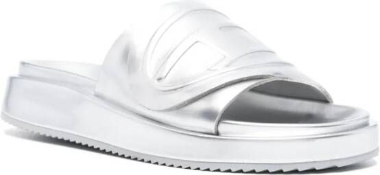 Diesel Sa-Slide D Oval sandals Silver