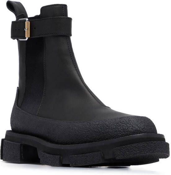 Dion Lee Gao buckled ankle boots Black
