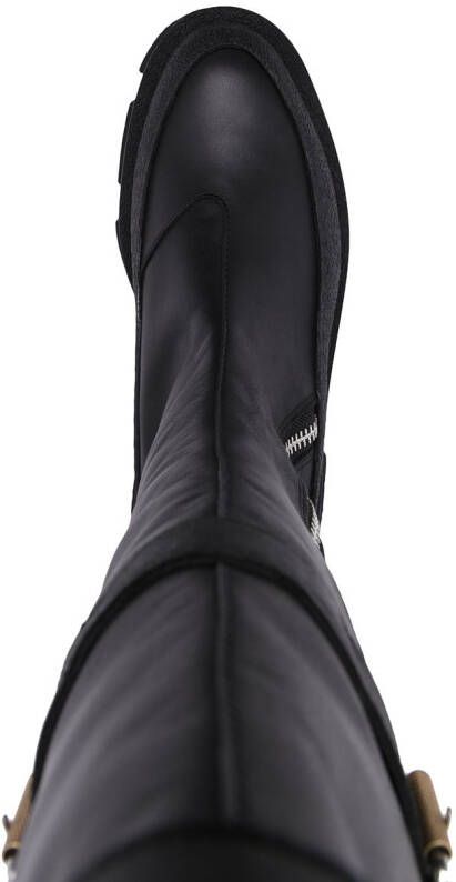 Dion Lee Gao buckled mid-calf boots Black